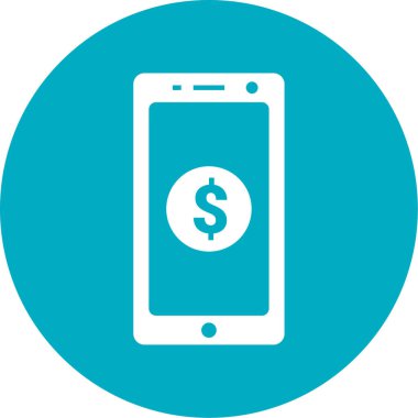 mobil bankacılık simgesi, vektör illüstrasyonu