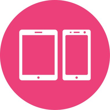 Cep telefonu simgesi, vektör illüstrasyonu