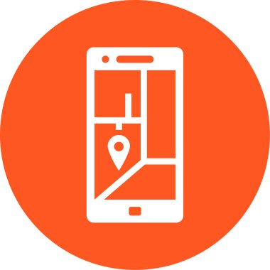 Cep telefonu simgesi, vektör illüstrasyonu