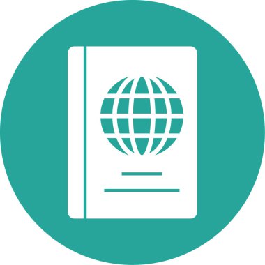 Pasaport. Web simgesi basit illüstrasyon