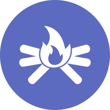 Kamp. Web simgesi basit illüstrasyon