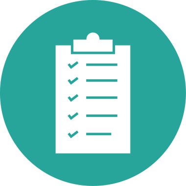 Kontrol listesi simgesinin vektör illüstrasyonu