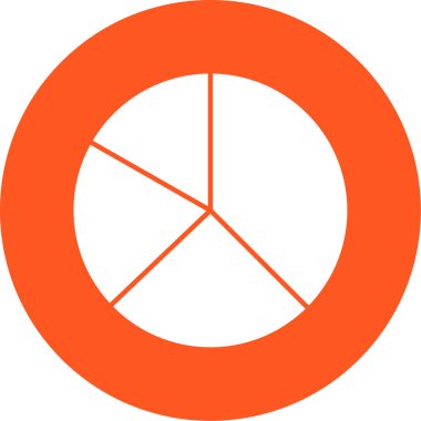 Pasta çizelgesi simgesi, vektör illüstrasyonu