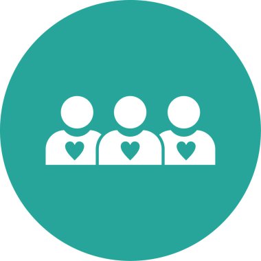 Kalp ikonu vektör illüstrasyonu