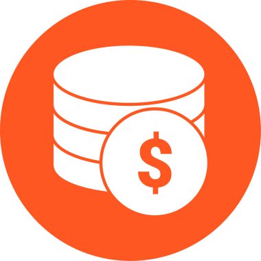 veritabanı. Web simgesi basit illüstrasyon