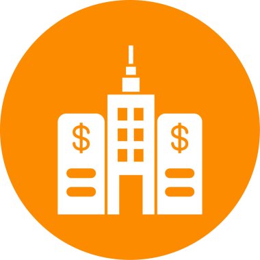 Bina. Web simgesi basit illüstrasyon