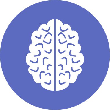 Beyin. Web simgesi basit illüstrasyon