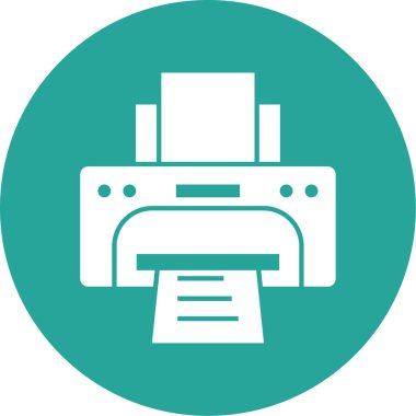 Yazıcı. Web simgesi basit illüstrasyon