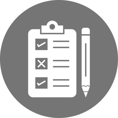 Kontrol listesi. Web simgesi basit illüstrasyon