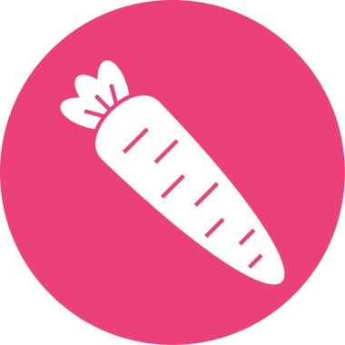 Havuç simgesi vektör illüstrasyonu