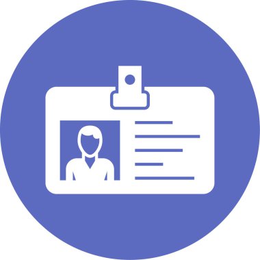 Kimlik kartı simgesi, vektör illüstrasyonu