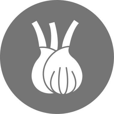 Sarımsak simgesinin vektör illüstrasyonu