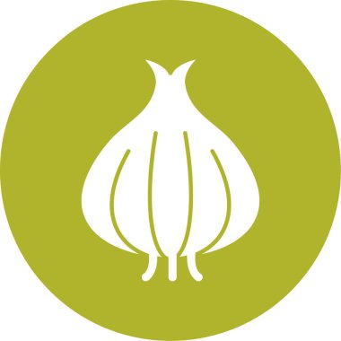 Sarımsak simgesinin vektör illüstrasyonu
