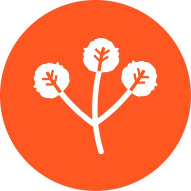 Bir ağaç simgesinin vektör illüstrasyonu