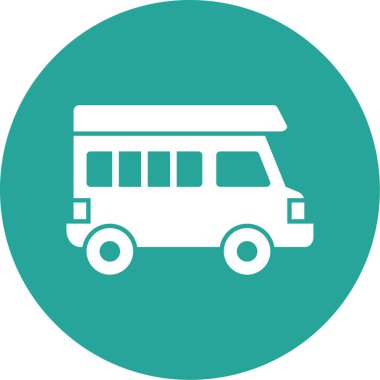 Otobüs. Web simgesi basit illüstrasyon