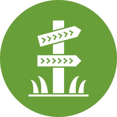 Yol işaretleri simgesinin vektör illüstrasyonu