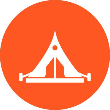 kamp çadırı ikonu vektör illüstrasyonu