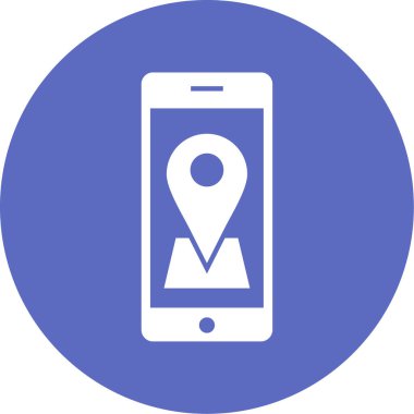 Cep telefonu simgesi, vektör illüstrasyonu