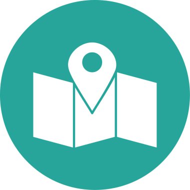 harita simgesinin vektör illüstrasyonu