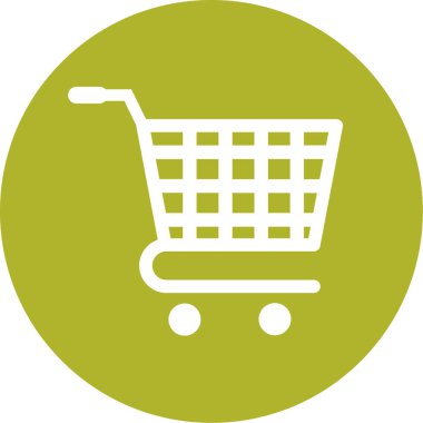 Alışveriş arabası simgesi, vektör illüstrasyonu