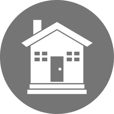 Ev. Web simgesi basit illüstrasyon