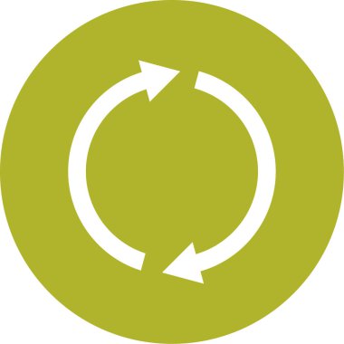 Geri dönüşüm. Web simgesi basit illüstrasyon