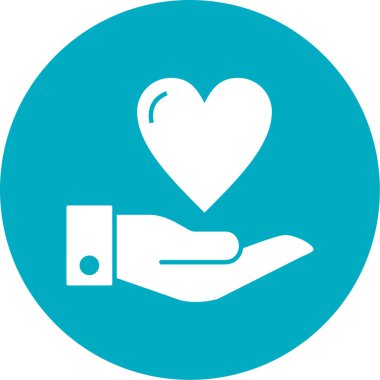 Kalp ikonu vektör illüstrasyonu