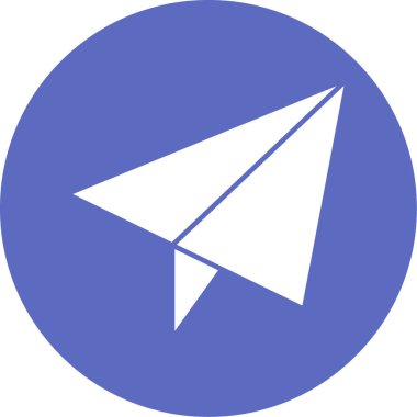 kağıt düzlem simgesi, vektör illüstrasyonu