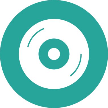CD mi? Web simgesi basit illüstrasyon