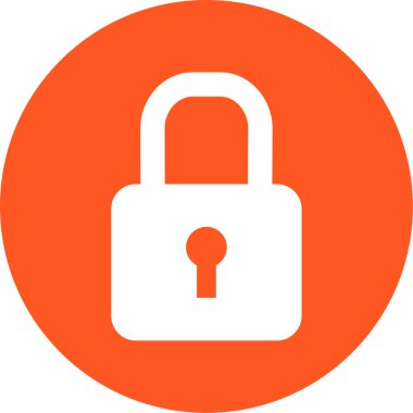 Kilit. Web simgesi basit illüstrasyon