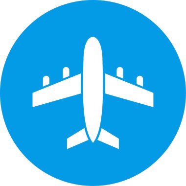 uçak ikonu vektör illüstrasyonu