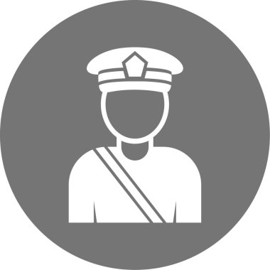 Bir polis simgesinin vektör illüstrasyonu