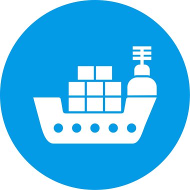 Gemi simgesinin vektör illüstrasyonu