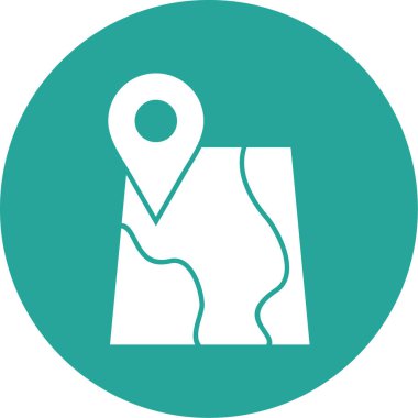 harita pin simgesi, vektör illüstrasyonu