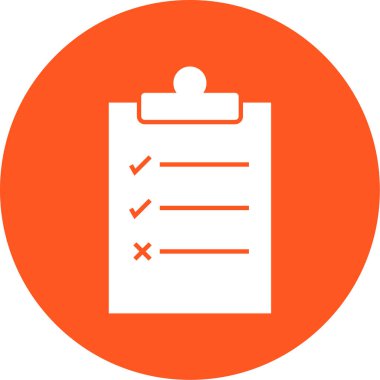 Kontrol listesi simgesinin vektör illüstrasyonu