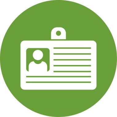 Kimlik kartı simgesi, vektör illüstrasyonu