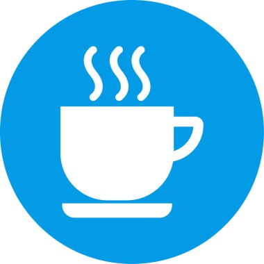 çay fincanı simgesi, vektör illüstrasyonu