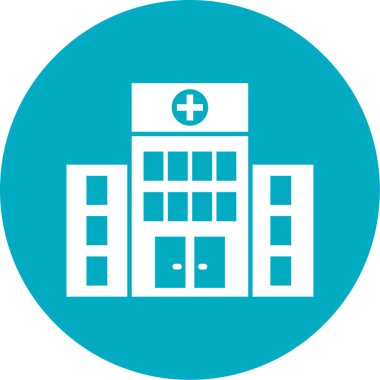 Hastane binası ikon vektör illüstrasyonu