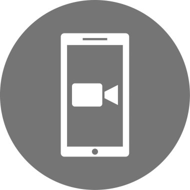 Cep telefonu simgesi, vektör illüstrasyonu