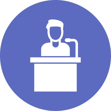 Konferans. Web simgesi basit illüstrasyon