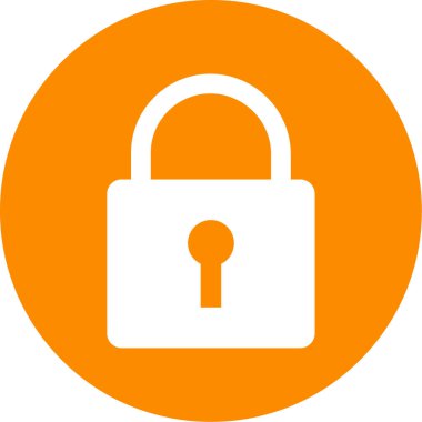 Kilit. Web simgesi basit illüstrasyon