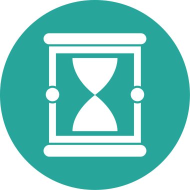 Kum saati. Web simgesi basit illüstrasyon