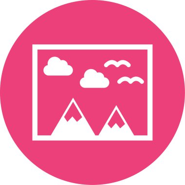 dağ simgesinin vektör illüstrasyonu