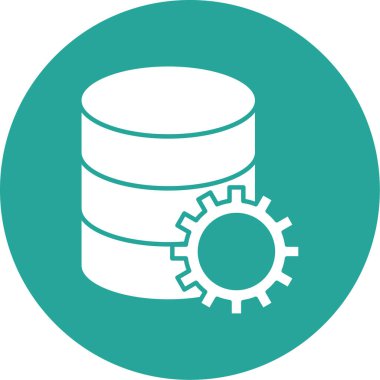 veritabanı. Web simgesi basit illüstrasyon