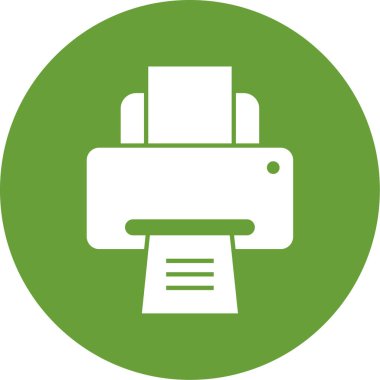 Yazıcı. Web simgesi basit illüstrasyon