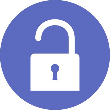 Kilit. Web simgesi basit illüstrasyon