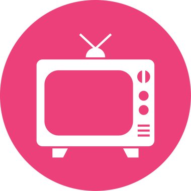 Televizyon. Web simgesi basit illüstrasyon