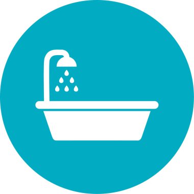 Bir banyo simgesinin vektör illüstrasyonu