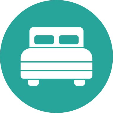 Yatak simgesinin vektör illüstrasyonu