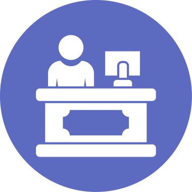 Masa. Web simgesi basit illüstrasyon